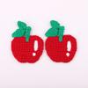 Exclusivo transfronterizo para accesorios decorativos de pinzas para el cabello de red, nueva serie de frutas, sin adhesivo, tela de algodón de color, calcomanías de tela bordadas