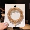 Requintado Elegante Strass Elástico de Cabelo Faixa de Cabelo Tiara Feminina Popular Ins Corda de Cabelo Estojo de Couro Joias de Alta Qualidade