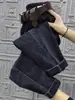 Jeans Rectos de Pana para Mujer, Tallas Grandes, Nuevos para Otoño e Invierno, Cintura Alta, Adelgazantes, Cortos, Estilo Papá, Harem, Zanahoria