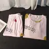 Pijama para Mãe Jovem, Roupas de Casa Casuais Femininas de Manga Longa que Rejuvenescem, Pequenos Conjuntos Finos de Celebridade da Internet Casuais para Primavera, Outono e Verão