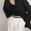 Aika Diseño de Nicho Lujo Ligero Simple Cuero Genuino Elegante Cinturón Estilo Coreano Suave Estilo Occidental Chic Cinturón Cinturón de Mujer