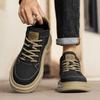 Botas Sapatos Masculinos Primavera Estilo Britânico Retrô Casual Sapatos de Couro Masculinos Couro Genuíno Impermeável Antiderrapante Cano Médio Trabalho Botas Curtas
