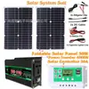 Painel solar 50W portátil energia solar ao ar livre armazenamento de energia sistema solar completo inversor 3000W controlador