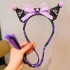Banda para el cabello para niños, peluca Coulomy, banda para el cabello, diadema con lazo para niñas, tocado de princesa para bebés, corona con perla, banda para el cabello