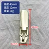 En stock al por mayor cabeza de cremallera de aleación de zinc cabeza de cremallera metálica de doble sección cabeza de cremallera para ropa y equipaje cabeza de cremallera de nailon