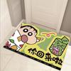 Felpudo pequeño con diseño de crayón de dibujos animados para el hogar, para dormitorio, baño, absorbente y antideslizante