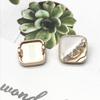 Botón de aleación de diamante cuadrado con pegamento de gota, hebilla para coser a mano lateral, abrigo, cárdigan, hebilla decorativa, accesorios de joyería DIY