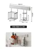 Declaración de Estilo de Vida: Estante de Almacenamiento para Baño de Acero Inoxidable, Cesta Colgante para Baño, No Requiere Taladro, Almacenamiento Montado en Pared para Lavabos y Fregaderos