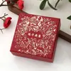 Caja de Regalo Exquisita Roja Dorada Empaque de Regalo para Perfume Labial Caja de Regalo para Joyería Collar Caja de Empaque para Regalo