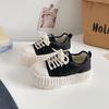 Zapatos de Lona con Suela Gruesa Estilo Coreano para Mujer que Aumentan la Altura, Modelo Nuevo 2025 Verano Transpirables Sneakers, Zapatos Casuales Ligeros Xy-A630