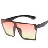 Moda Europea y Americana Gafas de Sol para Hombre Retro Montura Grande Gafas de Sol de una Pieza Gafas de Sol para Mujer Combinan con Todo Gafas de Sol de Clavo de Arroz
