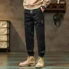 Calça Masculina Estilo Primavera e Outono Marca Tendência Americana Solta Harem Cargo Pants 2026 Nova Calça Casual de Primavera para Homens