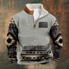 Sudadera con cremallera a mitad de camino, cuello alto, manga larga, estampado digital 3D, de moda, transfronteriza Amazon, novedad 2025