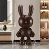 Adorno Grande de Pie de Conejo de Cuero Sintético Popular de Moda para Sala de Estar Sofá Decoración de Mueble de TV Transmisión en Vivo