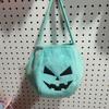 Bolsa de dulces bordada a mano de Halloween, accesorios de decoración navideña para niños, cubo de linterna de calabaza para festival de fantasmas, dulces de Halloween