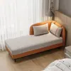 Luxo leve arte em couro hotel concubina apartamento varanda pequeno apartamento sala de estar poltrona reclinável moderno minimalista em estoque sofá madeira
