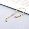Pulsera ajustable de cadena de hueso de serpiente de 3 mm con cierre de langosta, chapada en K blanca, accesorios de joyería DIY adecuados para cuentas de agujero grande