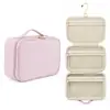 Bolsa de Maquiagem Compartimentada Popular da Amazon, Organizador de Produtos de Skincare de Grande Capacidade, Bolsa Multifuncional e Conveniente para Armazenamento de Artigos de Higiene Pessoal em Viagens