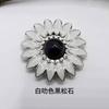 Venta al por mayor de accesorios para equipaje de fabricante Hebilla de tela de turquesa sintética Billetera hecha a mano para bricolaje Accesorios para bolso Hebilla de broche de clavo de crisantemo