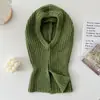 Balaclava da Coreia do Sul chapéu de lã tricotado de inverno cachecol de pescoço à prova de frio para equitação cachecol quente integrado