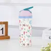 Copo térmico de aço inoxidável 304 para viagem, copo esportivo portátil para atividades ao ar livre para crianças, grande capacidade, design de desenho animado, com canudo