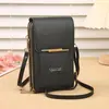 Venda Direta de Fábrica de Novas Bolsas para Celular com Tela Sensível ao Toque, Bolsas Pequenas Transversais Modernas e Simples, Bolsas Femininas para Celular, Porta-Moedas, Estilo Vertical
