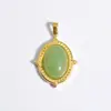 Accesorios de Colgantes para Collares Europeos y Americanos Transfronterizos, Accesorios de Joyería de Acero Inoxidable al por Mayor, Varios Colgantes de Piedra Natural DIY con Goteo de Aceite