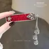 Nuevo Pasador de Pelo con Borla de Campana Mongol de Estilo Étnico Chino 2026 Año Nuevo Rojo Accesorio para el Cabello Pinza de Presión Pinza para Flequillo Pasador de Pelo