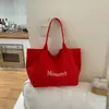 Bolsa de Lona con Estampado de Letras para Viajes Transfronterizos para Mujer 2026 Nueva Moda Gran Capacidad Versátil Ligera Bolso de Hombro