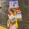 Chaveiro Pingente Cubo Mágico Kapibala Três Níveis Brinquedo Educacional Pingente para Mochila Escolar Boneco Anti-estresse