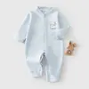 Enterizo de Algodón Puro para Bebé Mono para Recién Nacido Ropa Interior Base Sin Costuras de Primavera y Otoño Ropa de Dormir Ropa para Exteriores