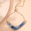 Pulseira Distintiva de Cascalho Natural Estilo Coreano Puxar Ajustável Moderna Linda Pulseira de Gema Menina Joia Bonita