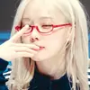 Gafas Ovaladas Rojas de Media Montura de las Spice Girls Japonesas Cosplay de Anime para Mujer Marco Decorativo para Foto Secundaria No Cinematográfica