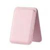 Venda direta da fábrica, porta-cartões de suporte magnético em forma de A feito sob medida adequado para a série iPhone, carteira dobrável de couro