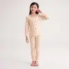 Conjunto de ropa interior térmica de algodón puro para niños para otoño e invierno, incluye camiseta de manga larga y pantalones largos, adecuado para niños pequeños y niños pequeños, cálido y cómodo para otoño e invierno, pijama unisex para bebé