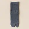 Meias de dedo dividido para crianças, de cano médio, finas, para o verão, personalizadas, estilo Geta, meias de dois dedos, meias de dedão, dedos separados, cor sólida, algodão, meias longas