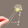 Estilo chinês de alta qualidade puro Novo hairpin orquídea hairpin Super fada passo agitar borla placa hairpin estilo antigo hanfu acessórios para o cabelo