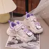 Sapatos de menina, tênis robustos estilo princesa, nova coleção outono 2026, tênis esportivos infantis com tema de gato, tênis de corrida para meninas, tênis brancos