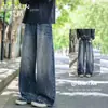 Jeans de mezclilla lavada vintage estilo americano de moda para hombre, nueva colección otoño 2026, pantalones holgados de pierna recta ancha, pantalones casuales azules