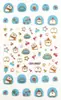 Nuevas pegatinas de animales de dibujos animados para uñas con lámina dorada, lindas calcomanías de gato y cachorro para uñas, pegatinas de arte de uñas impermeables y finas