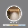 Espejo inteligente redondo para baño montado en la pared hotel anti-vaho con luz pantalla táctil LED espejo redondo para baño