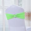 Correa decorativa elástica para respaldo de silla al por mayor Hebilla de flor con taladro correa para silla de hotel boda juego de mesa y silla con hebilla de taladro