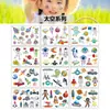 En stock pegatinas de tatuaje de dibujos animados lindo dinosaurio animal niños diversión pegatinas de tatuaje desechables tatuaje temporal al por mayor