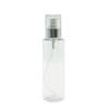 Botella de loción de hombro plano transparente directa de fábrica botella de plástico para removedor de maquillaje tónico agua de esencia loción botella de viaje