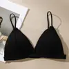 Sutiã Modal Sexy de Renda com Bojo Triângulo Costas Abertas Lindo Costas Top Tubo Integrado Anti-Exposição Peça Única Casual Verão