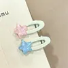 Pinza metálica para el pelo con lazo color helado, pinza pequeña linda para flequillo, pasador, pinza para flequillo, pinza lateral, accesorio para el pelo de niña