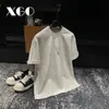 O Mesmo Estilo da Sala de Transmissão Ao Vivo, Verão Pesado Alta Definição Design Tie-Dye Masculino Manga Curta High-End Confortável Casual Gola Redonda Camiseta