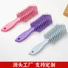 Nuevo peine curvo grande calado transfronterizo para hombres y mujeres, para peinado voluminoso, cabello liso y masaje, peine de espina de pescado