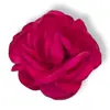 Flor de Rosa de Tecido Cetim 6cm com Borda Queimada Acessórios para Corsage DIY Flor de Cabeça Decoração para Sapatos e Chapéus Flores Decorativas