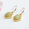 Brincos de Jade Hetian Natural Guan Yu Brincos com Gancho de Água Clara Jadeíta para Mulheres Venda por Atacado de Fábrica Dropshipping S4011004